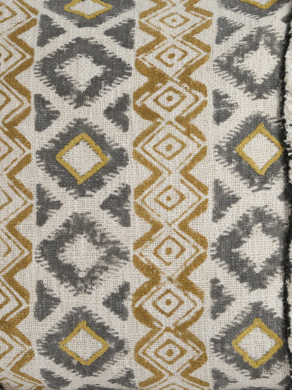 Eyda Premium Cotton Designer Beige Cushion Cover Set of 2-18x18 inch
