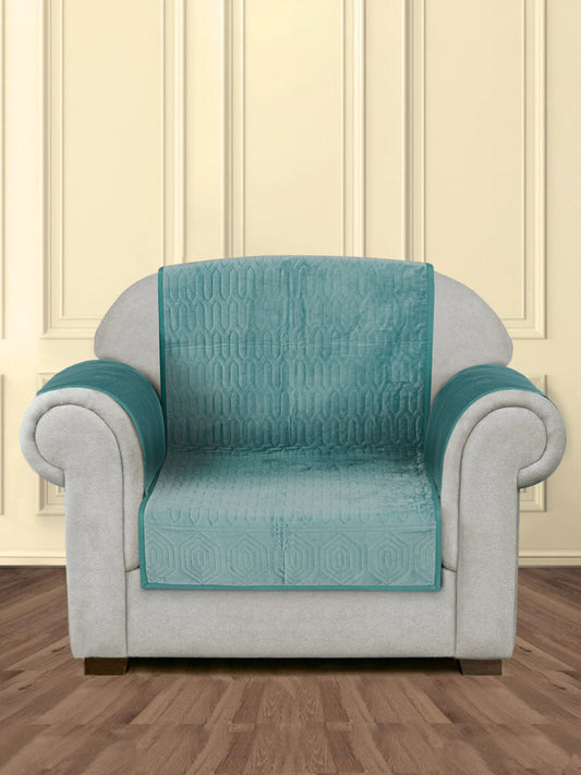 Premium Cotton Sofa Cover Set for 1 Seater Sofa Soft Touching Cover for Couch Flexible Stretch Sofa Slipcovers with Arm Rest