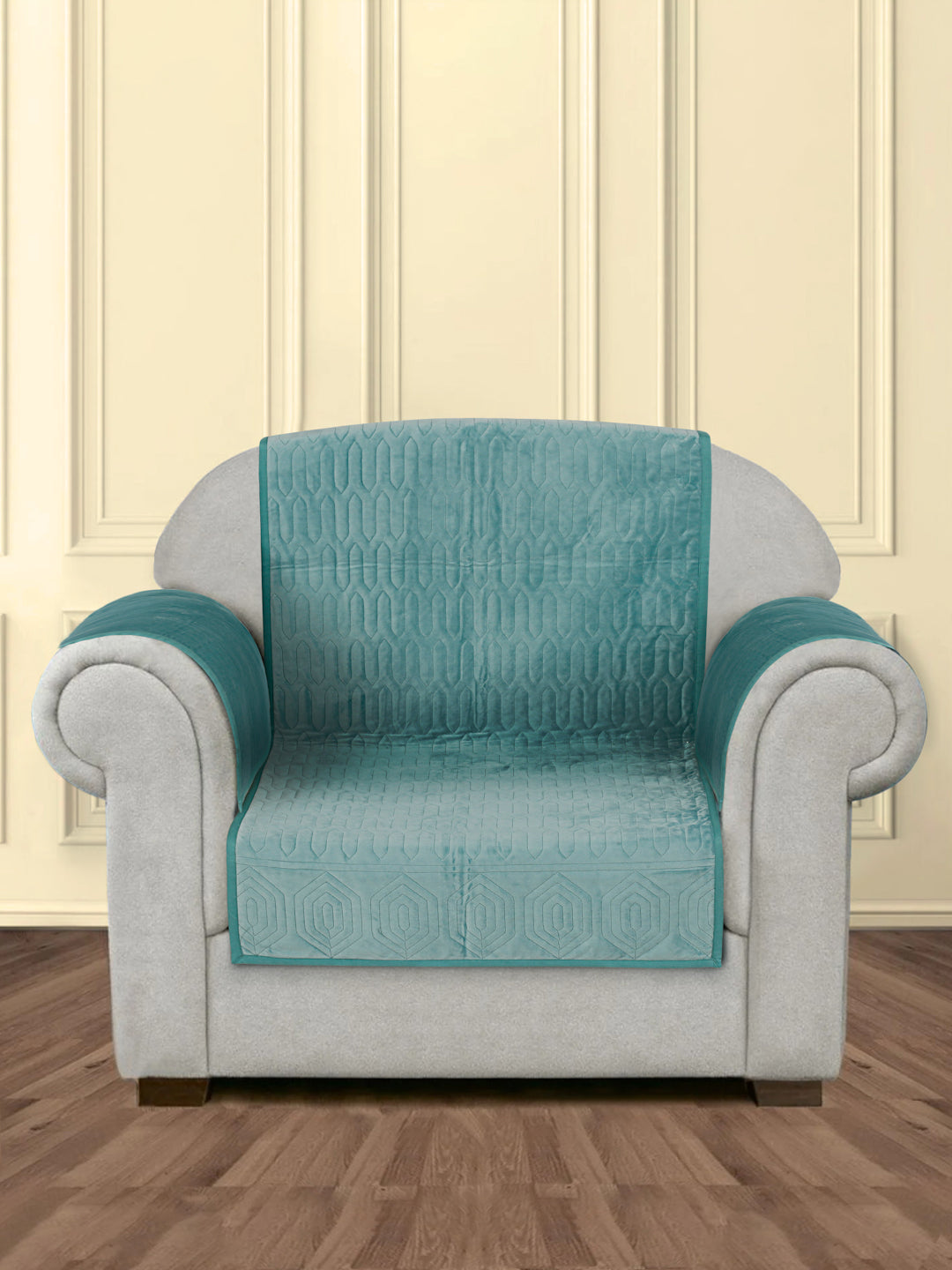 Premium Cotton Sofa Cover Set for 1 Seater Sofa Soft Touching Cover for Couch Flexible Stretch Sofa Slipcovers with Arm Rest