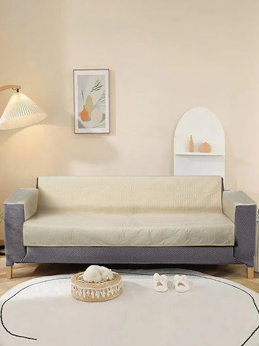 Premium Cotton Sofa Cover Set for 3 Seater Sofa Soft Comfortable Cover for Couch Flexible Stretch Sofa Slipcovers with Arm Rest