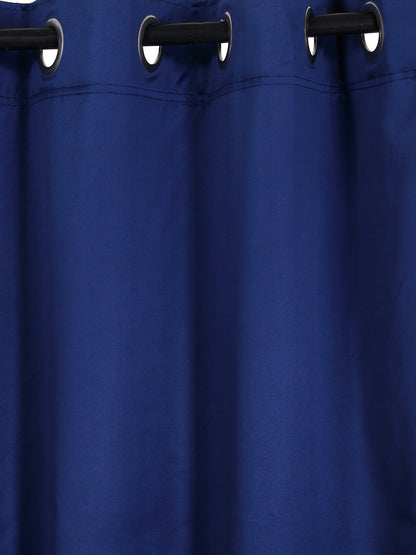 Eyda Dark Blue Color Premium Semi Blackout Door Curtain- 1 Pc