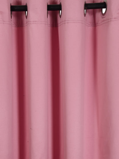 Eyda Pink Color Premium Semi Blackout Door Curtain- 1 Pc