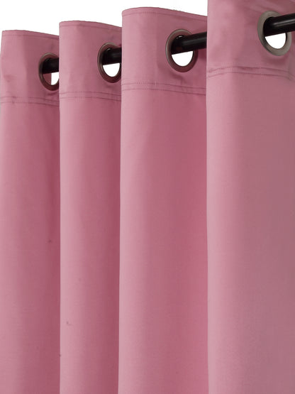 Eyda Pink Color Premium Semi Blackout Door Curtain- 1 Pc