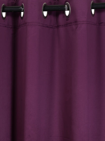 Eyda Purple Color Premium Semi Blackout Door Curtain- 1 Pc