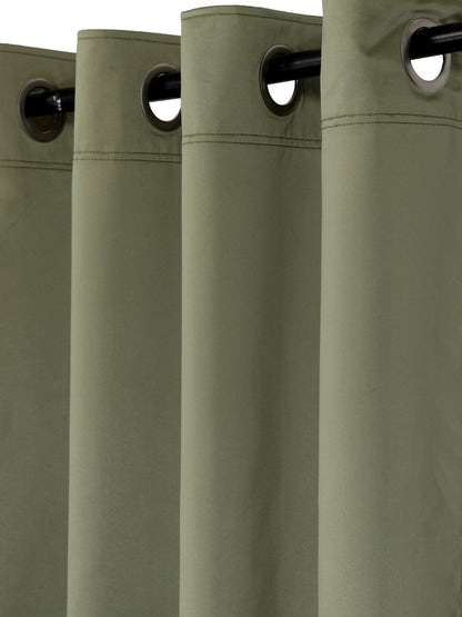 Eyda Green Color Premium Semi Blackout Door Curtain- 1 Pc