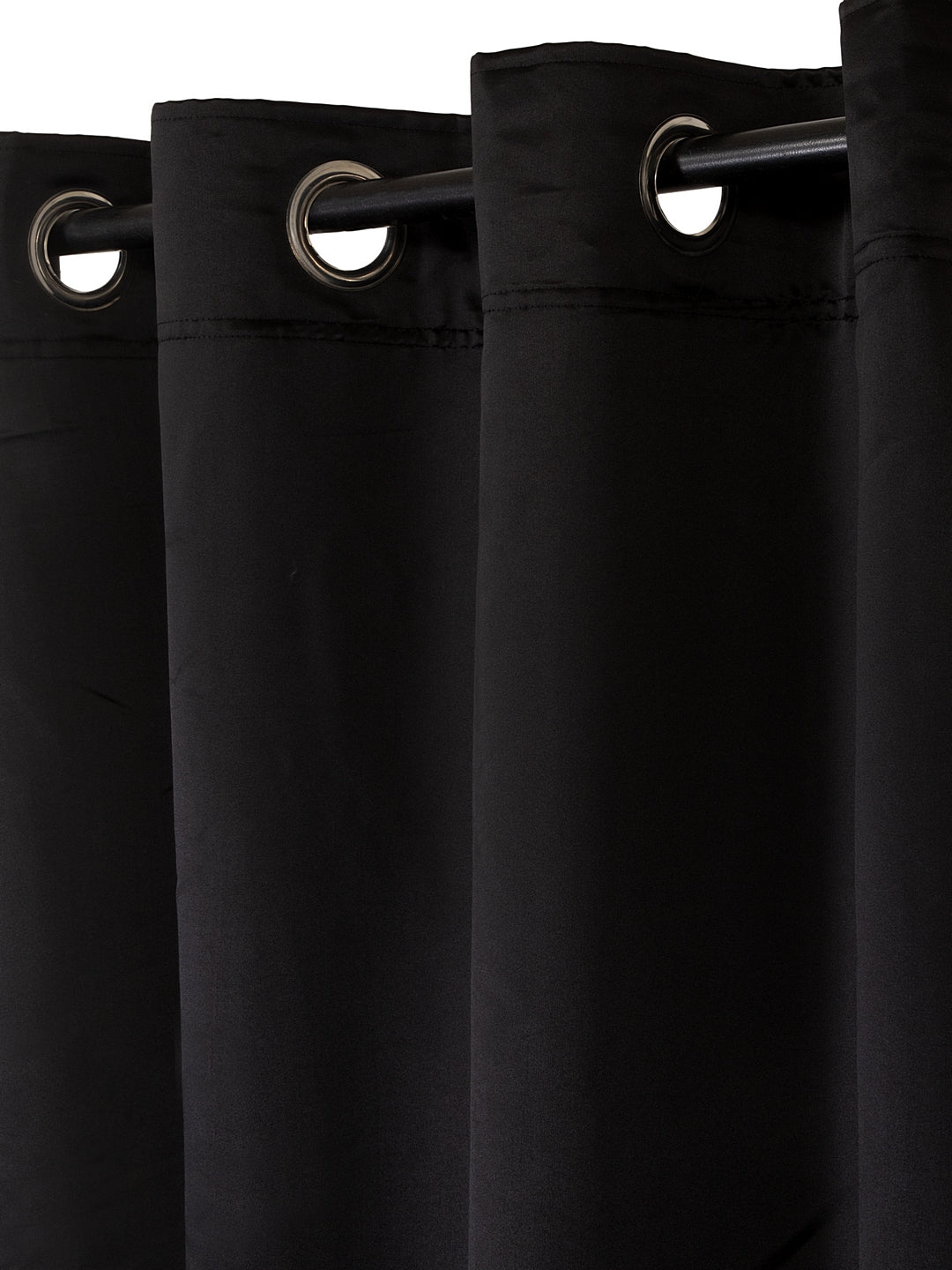 Eyda Black Color Premium Semi Blackout Door Curtain- 1 Pc