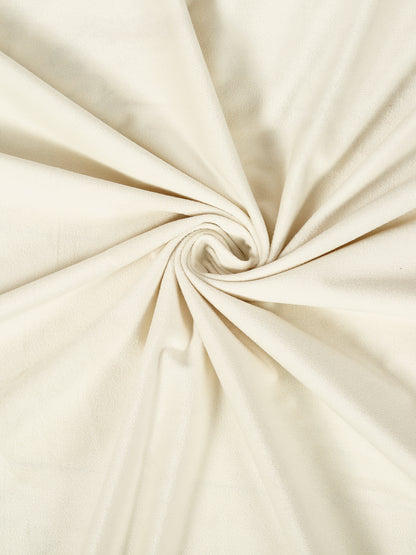 Eyda Premium Velvet Ivory Color Eyelet Door Curtain- 1 Pc
