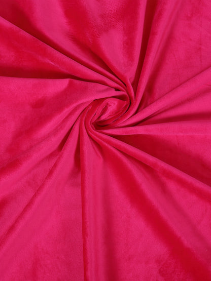 Eyda Premium Velvet Fuschia Color Eyelet Door Curtain- 1 Pc