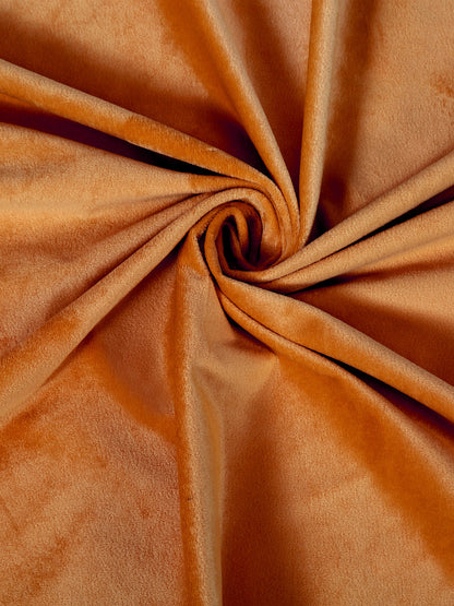 Eyda Premium Velvet Rust Color Eyelet Door Curtain- 1 Pc