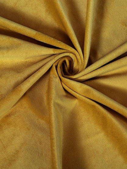 Eyda Premium Velvet Mustard Color Eyelet Door Curtain- 1 Pc