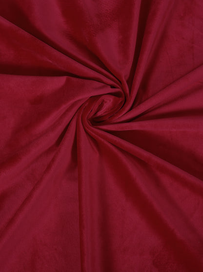 Eyda Premium Velvet Maroon Color Eyelet Door Curtain- 1 Pc