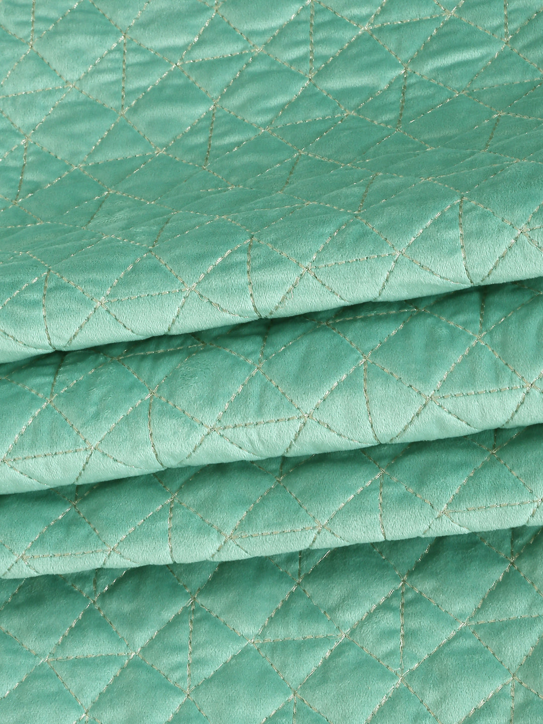 Eyda Mint Green Color Quilted Table Runner