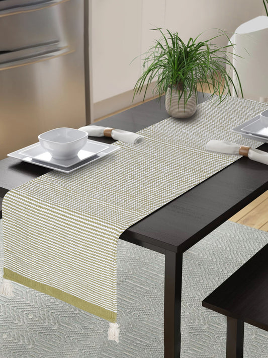 Eyda Green Color Cotton Table Runner