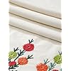 Embroidered Cotton Table Runner