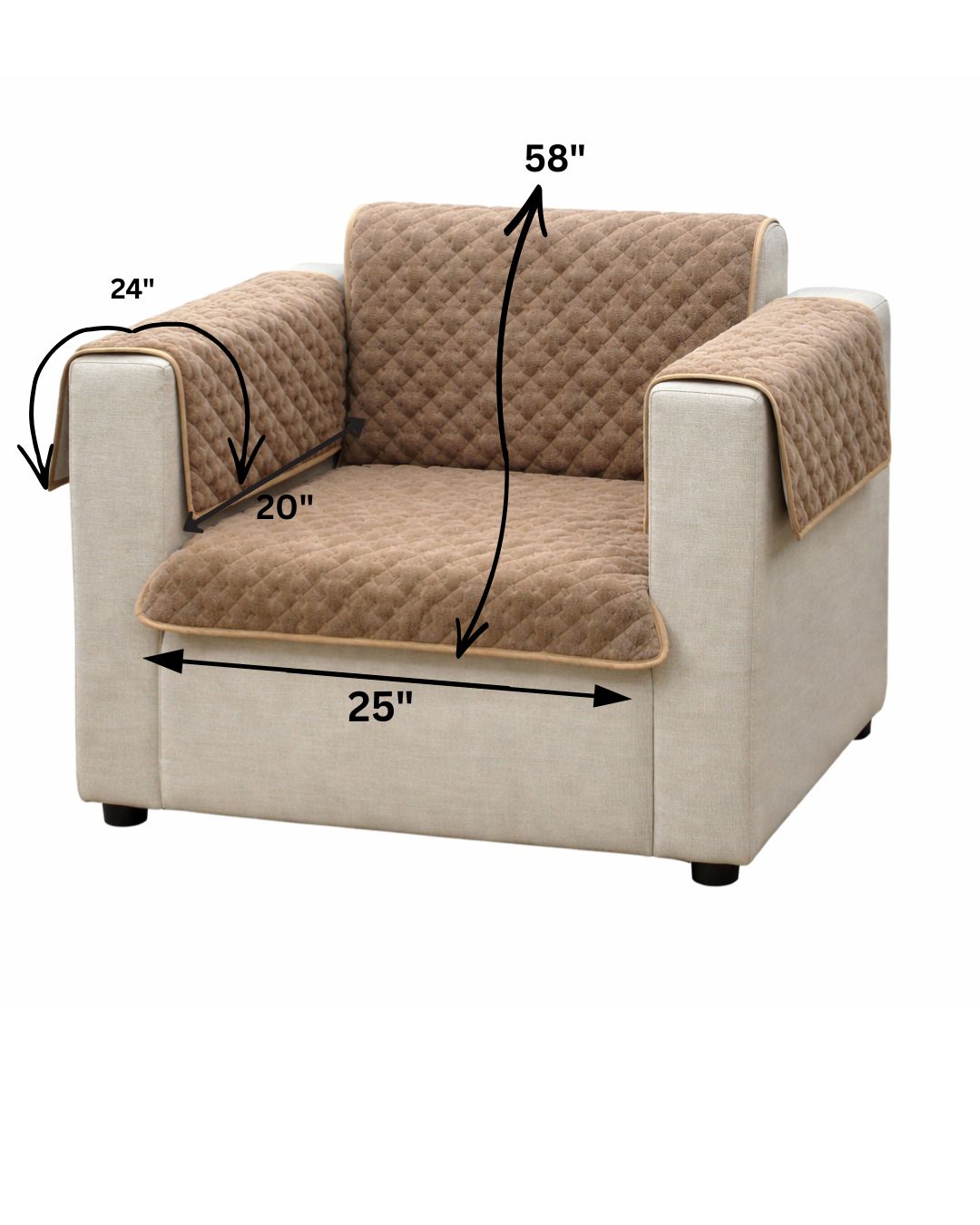 Premium Quilted Sofa Cover – Soft & Stylish Furniture Protector (1 Seater)