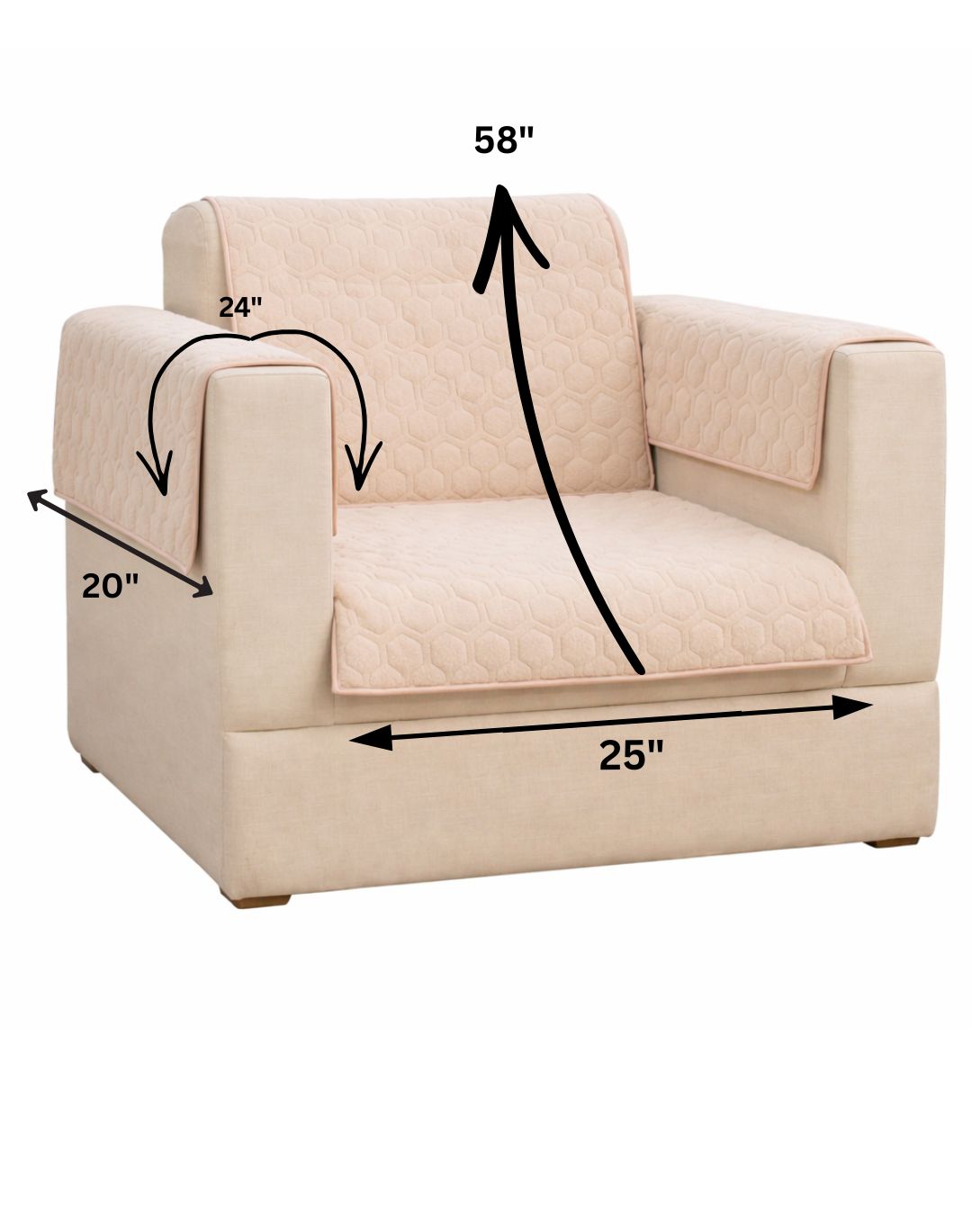 Premium Quilted Sofa Cover – Soft & Stylish Furniture Protector (1 Seater) (Copy)