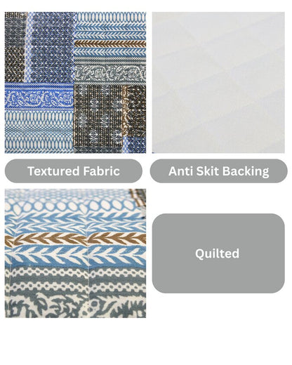 1 Seater Sofa Cover – Cotton  Patchwork Design | Anti-Slip | Washable Sofa Protector