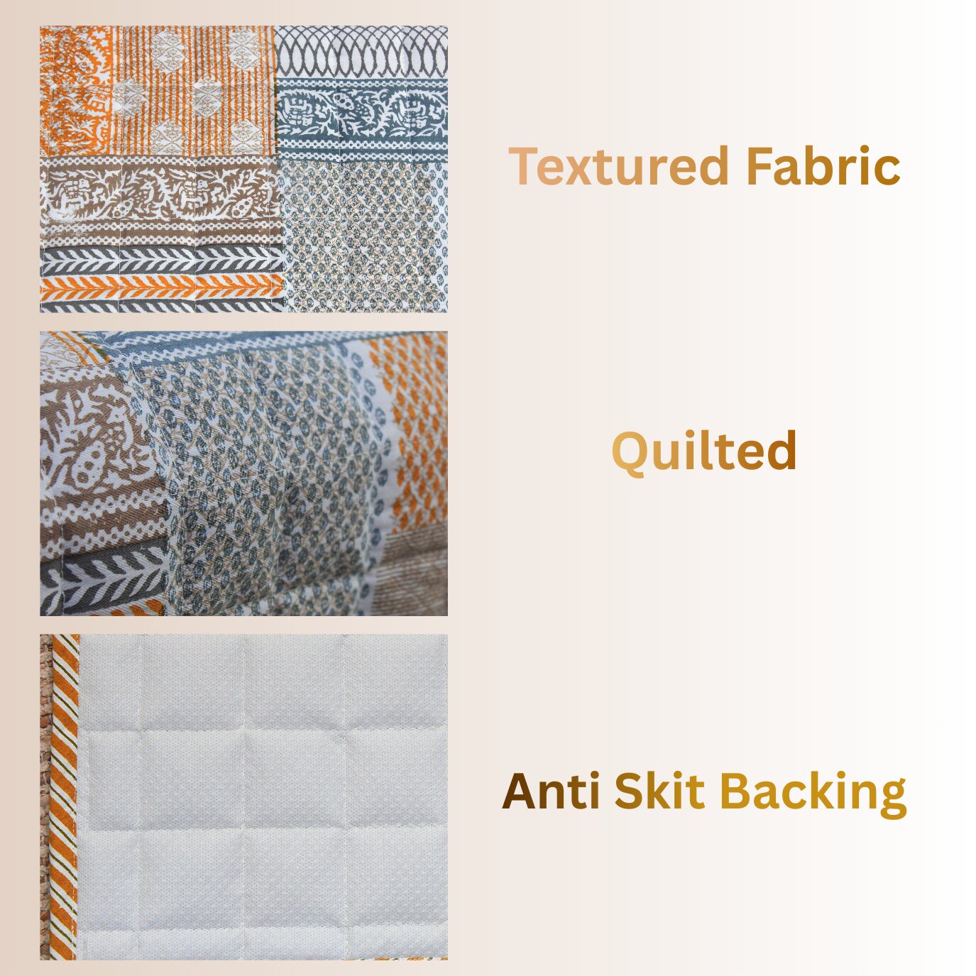 Patchwork Cotton Single Seater Sofa Cover – Yellow & Grey Jaipuri Print