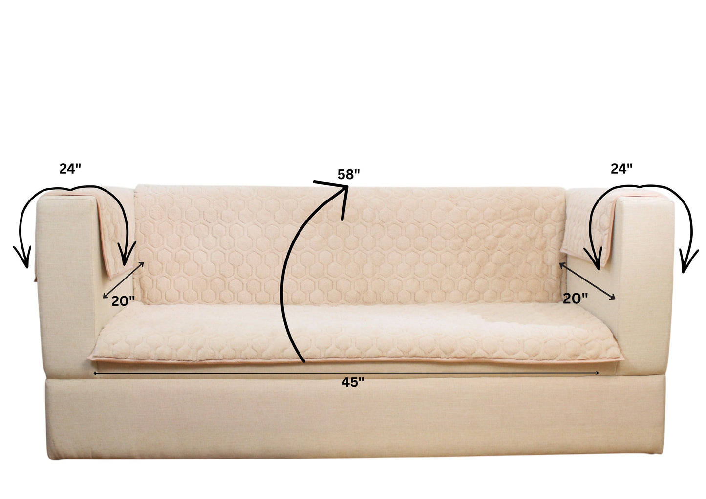 Premium Quilted Sofa Cover – Soft & Stylish Furniture Protector (2 Seater)