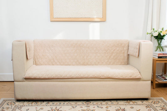 Premium Quilted Sofa Cover – Soft & Stylish Furniture Protector (2 Seater)