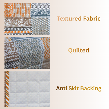 2 Seater Sofa Cover – Stretchable Patchwork Design | Anti-Slip | Washable Sofa Protector