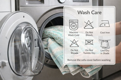 Jaipuri Cotton Printed 2 Seater Sofa Cover – Premium Anti-Slip Fit