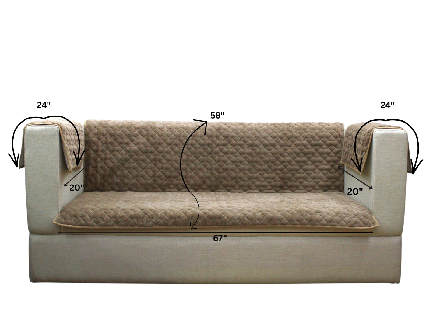 Premium Quilted Sofa Cover – Soft & Stylish Furniture Protector (3 Seater)