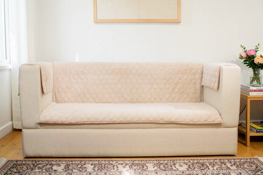 Premium Quilted Sofa Cover – Soft & Stylish Furniture Protector (3 Seater)
