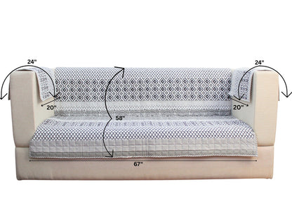 Jaipuri Cotton Printed 3 Seater Sofa Cover – Premium Anti-Slip Fit