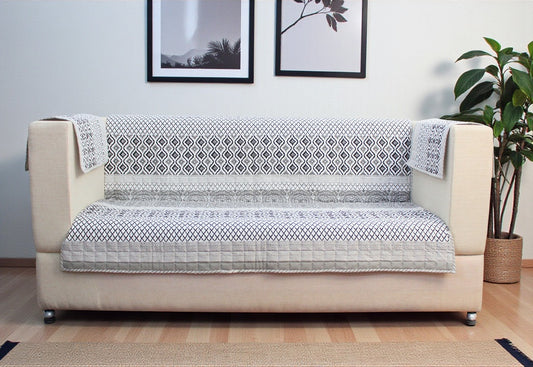 Jaipuri Cotton Printed 3 Seater Sofa Cover – Premium Anti-Slip Fit