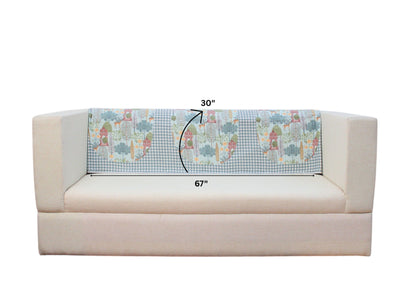 Premium Linen Printed Sofa Back Cover Throw – Pichwai Inspired Decorative Sofa Protector (3 Seater)