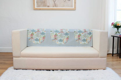 Premium Linen Printed Sofa Back Cover Throw – Pichwai Inspired Decorative Sofa Protector (3 Seater)