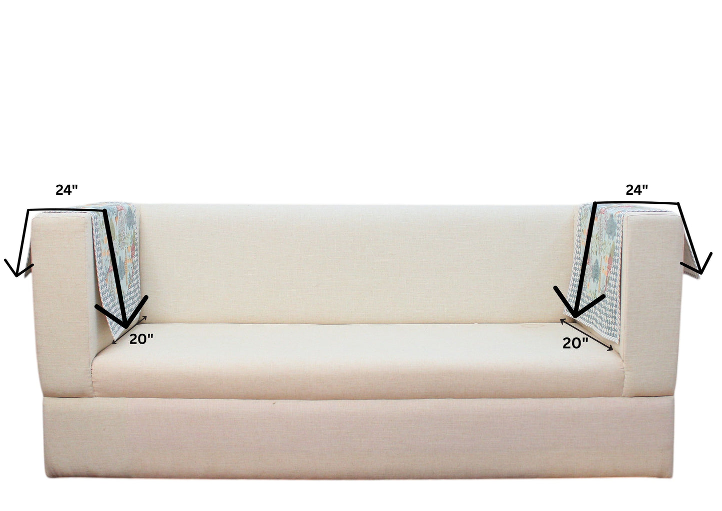 Premium Printed Sofa Armrest Covers – Anti-Dust & Anti-Wear Side Protectors (Set of 2)