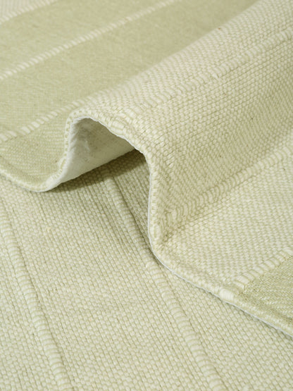 Sea Green Stripe Hand woven Cotton 3 Seater Sofa Cover
