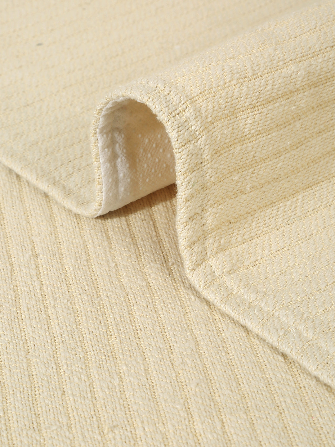 Beige Textured Hand woven Cotton 2 Seater Sofa Cover