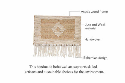 Boho Macrame Wall Hanging with Fringe – Premium Handwoven Living Room Decor (Copy)