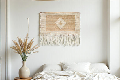 Boho Macrame Wall Hanging with Fringe – Premium Handwoven Living Room Decor (Copy)