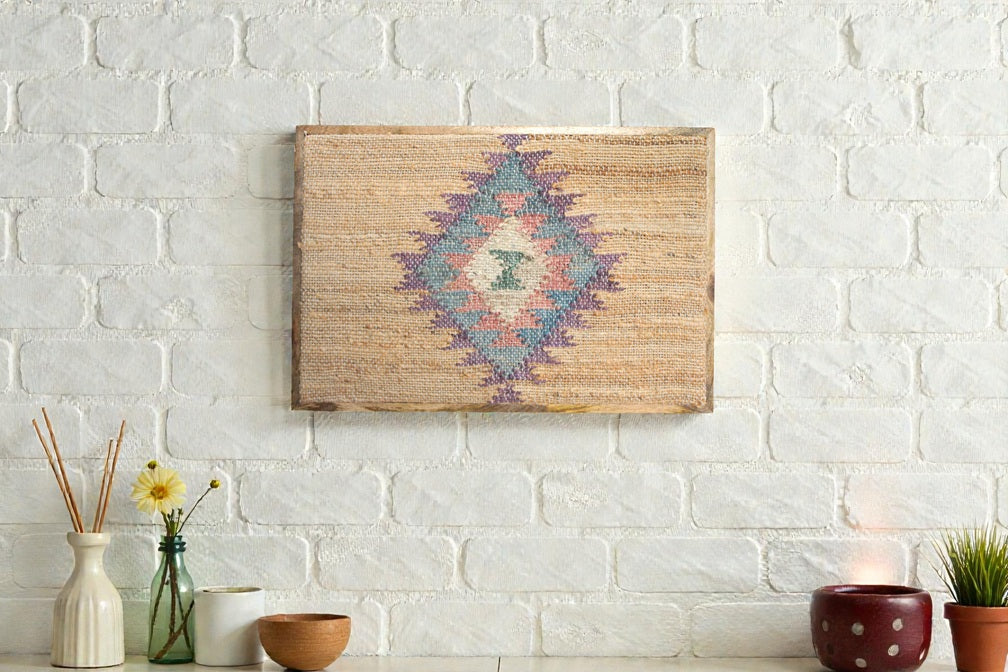 Handcrafted Woven Wall Art Decor | Boho Geometric Wall Hanging for Living Room & Bedroom