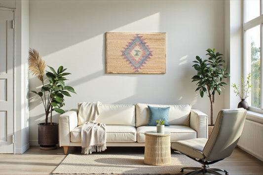 Handcrafted Woven Wall Art Decor | Boho Geometric Wall Hanging for Living Room & Bedroom