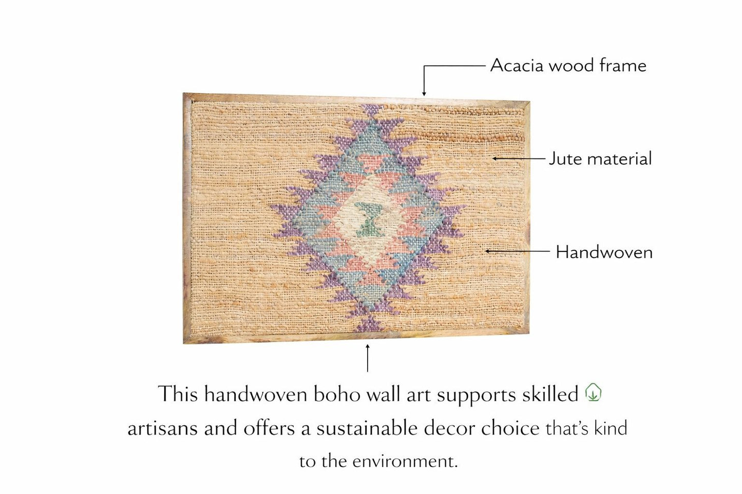 Handcrafted Woven Wall Art Decor | Boho Geometric Wall Hanging for Living Room & Bedroom