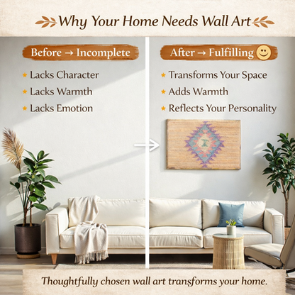 Handcrafted Woven Wall Art Decor | Boho Geometric Wall Hanging for Living Room & Bedroom