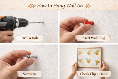 Handcrafted Marigold Embroidered Wall Art | Floral Textile Wall Hanging for Living Room & Bedroom