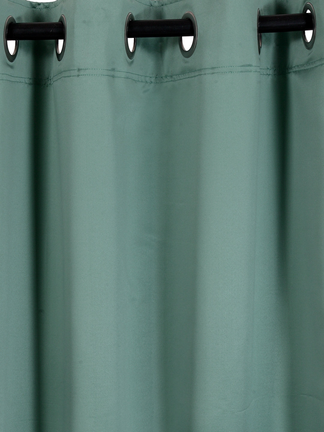 Eyda Sea Green Color Premium Semi Blackout Window Curtain- 1 Pc