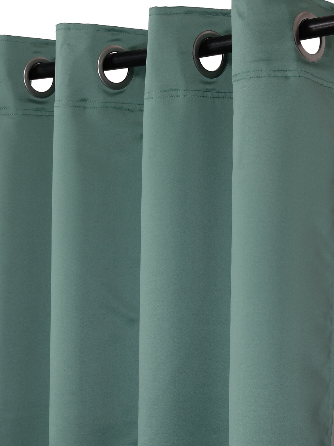 Eyda Sea Green Color Premium Semi Blackout Window Curtain- 1 Pc