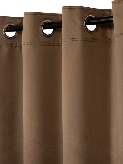 Eyda Brown Color Premium Semi Blackout Window Curtain- 1 Pc