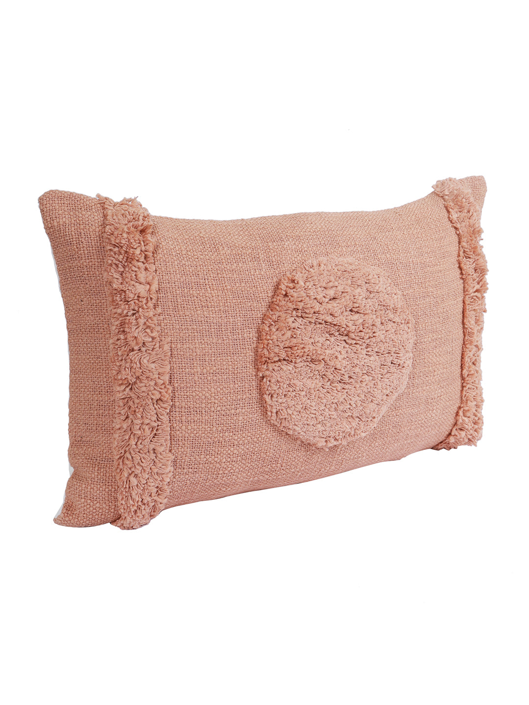 Eyda Set of 2 Cotton Peach Cushion Cover 12x20 inch