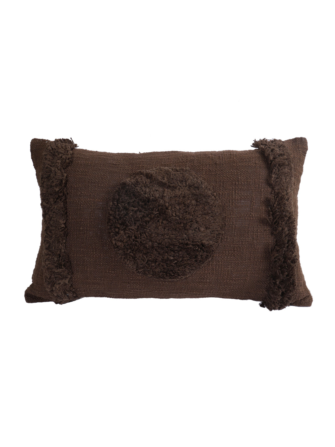 Eyda Set of 2 Cotton Brown Cushion Cover 12x20 inch