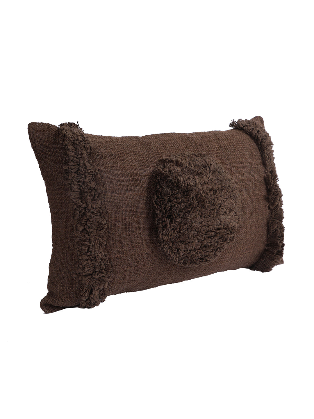 Eyda Set of 2 Cotton Brown Cushion Cover 12x20 inch