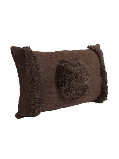 Eyda Set of 2 Cotton Brown Cushion Cover 12x20 inch