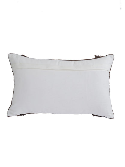 Eyda Set of 2 Cotton Brown Cushion Cover 12x20 inch